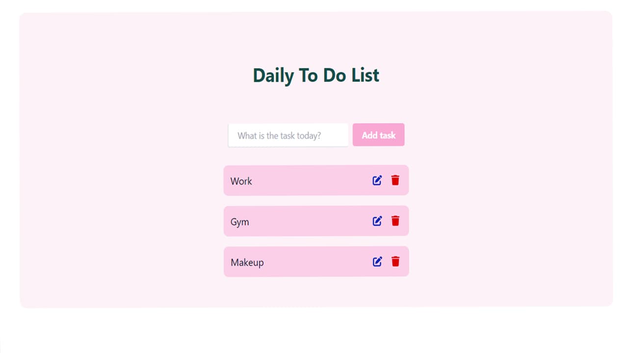 📋 Daily To Do List 📋 portfolio