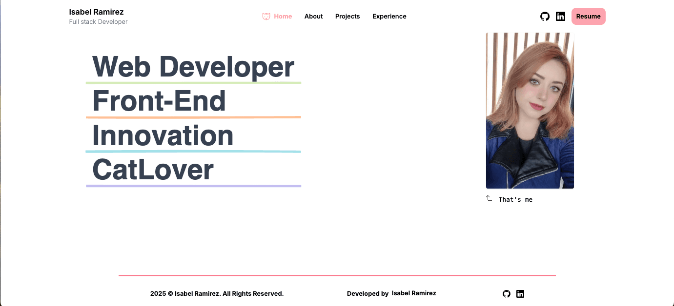 Landing Page portfolio