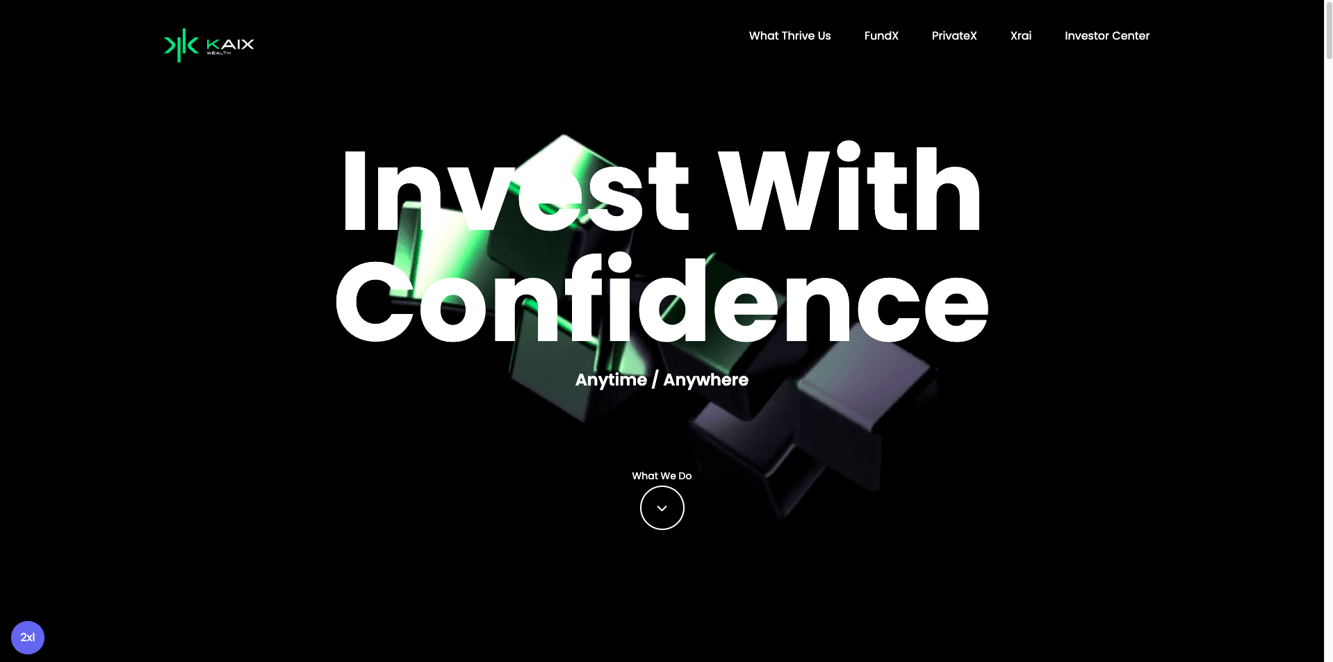 Kaix Landing Page portfolio