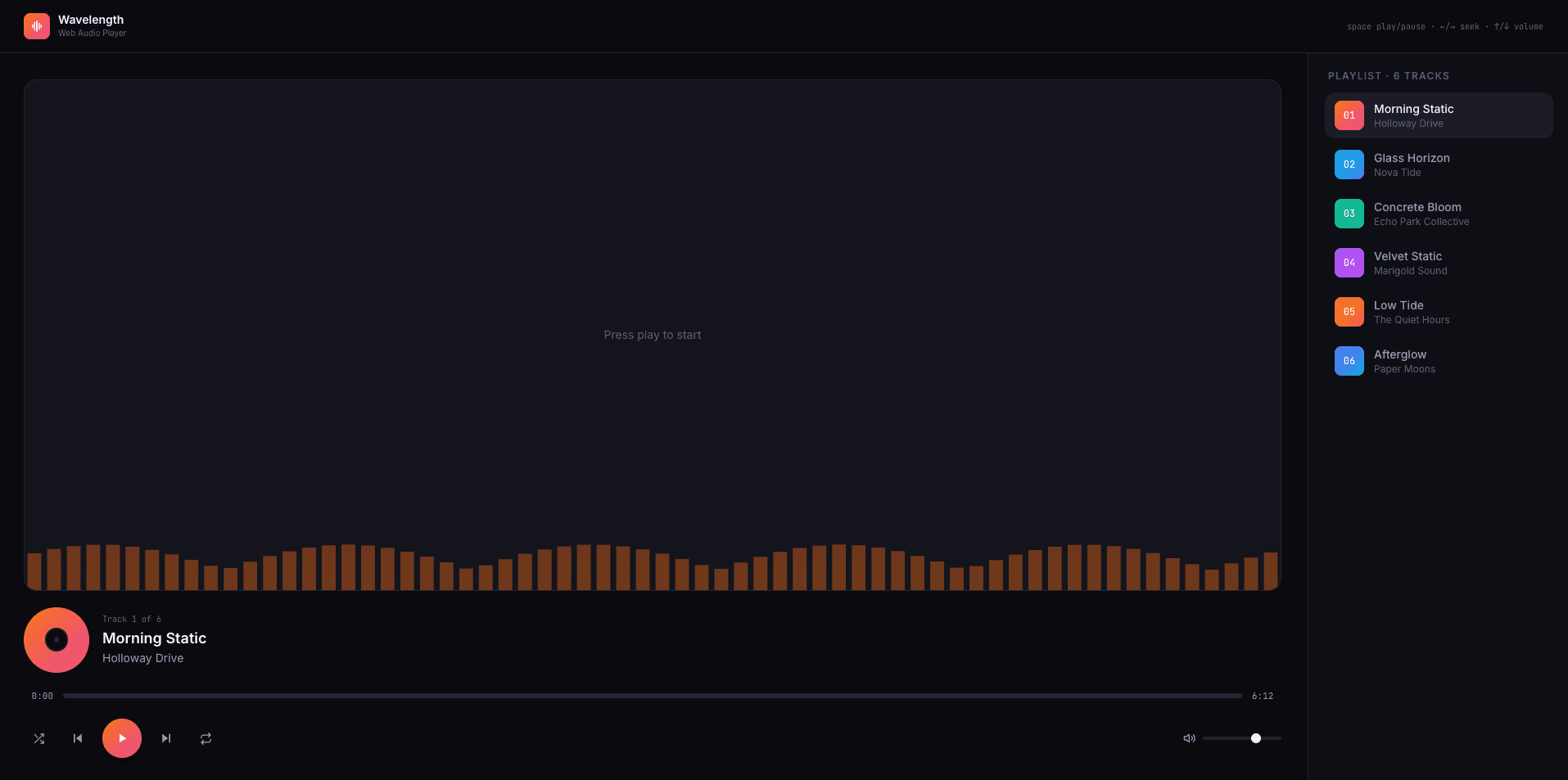 Music Player portfolio